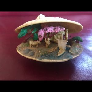 Unique plastic intricate Japanese scene